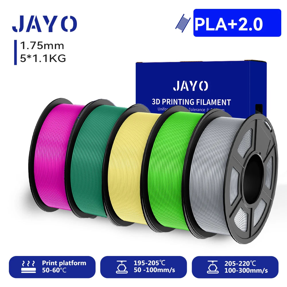 JAYO 3D PLA / SILK / PLA META / PETG / PLAMatte / ABS / High Speed PLA/ PLA PLUS 3D Filament 1.75mm Printer Filament 1.1KG/Roll