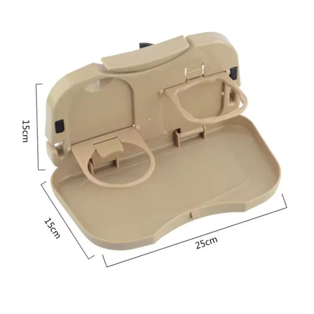 Car Mini Desk Handle Table Seat Back Holder Folding Meal Tray Drink Cup Coffee Stand Storage Case Off Road 4X4 Auto Accessories
