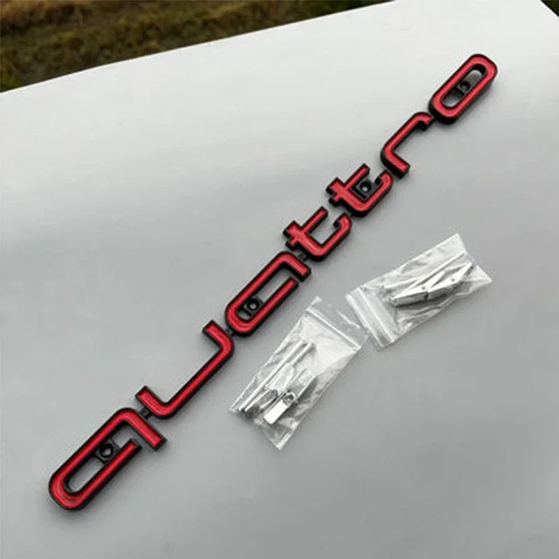 for Audi ABS Car Accessories Quattro Logo RS3 RS5 A6 RS4 RS6 A7 A8 Q3 Q5 RS7 A3 A4 A5 Q7 S3 S7 Front Grille Emblem Badge Styling