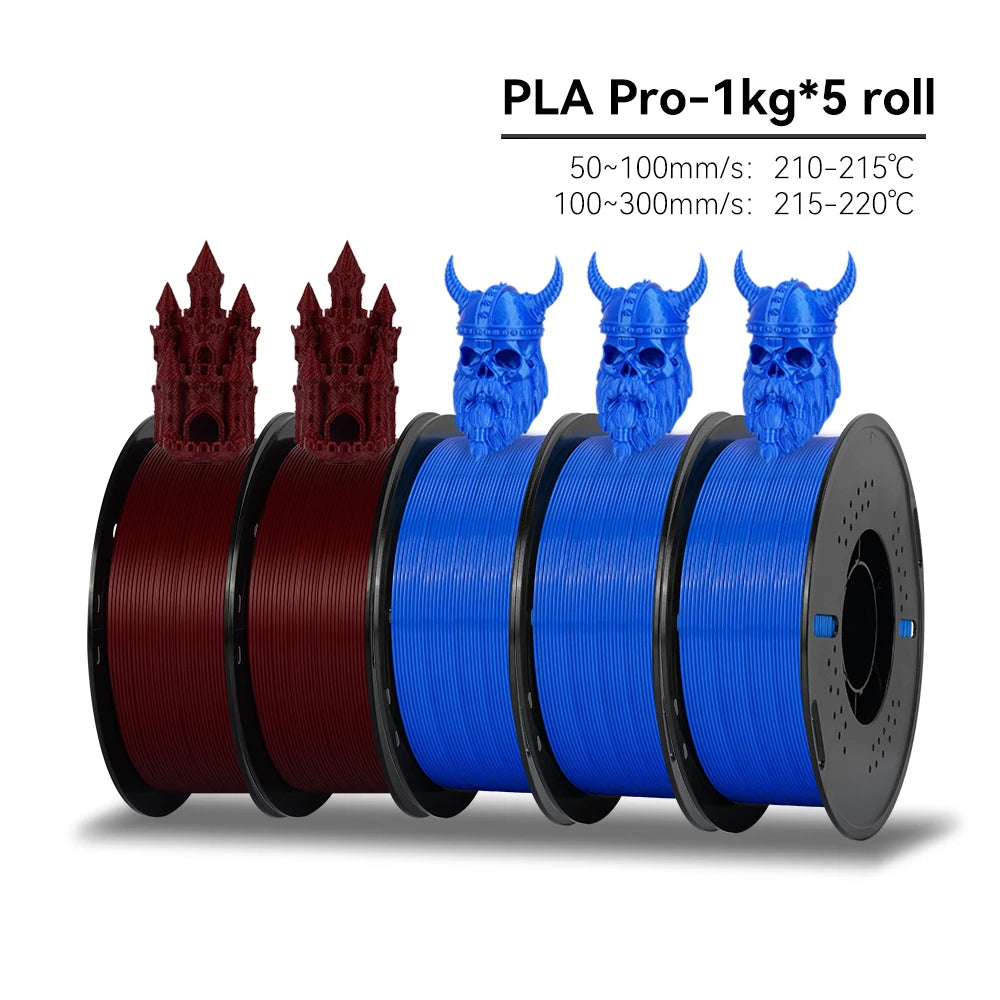 KEEPANG PLA/HS-PLA/PLA Matte/PLA Pro Filament 5KG PLA 3D Filament 1.75mm 1KG/Roll (2.2lbs) Neatly Wound 3D Printing Materials