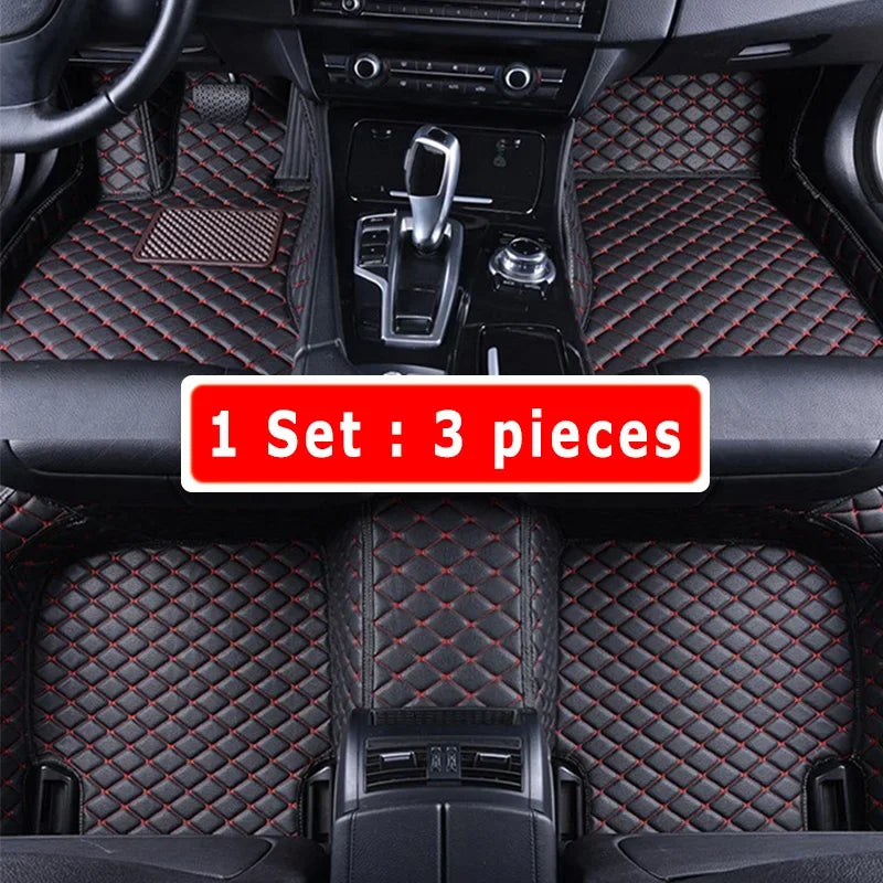 Car Floor Mats For Fiat Bravo 2012 2011 2010 2009 2008 Leather Waterproof Anti-Dirty Carpets Auto Interiors Products Foot Pads