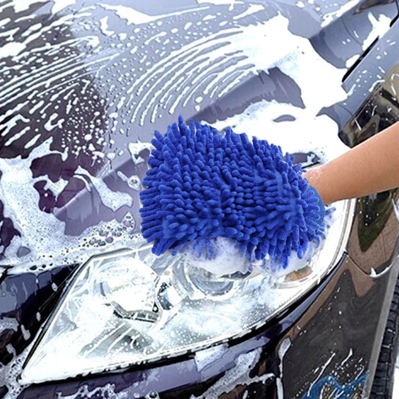 Car Wash Mitts Chenille Mitts Plush Wipes Thickened Double Sided Car Accessories Recyclable Cleaning Tools Car Accessories