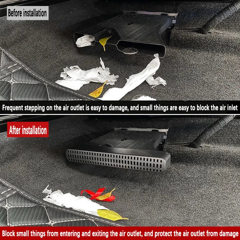 For Volvo XC60 2023 Accessories 2018~2024 2023 2022 2021 2020 2x Car Air Outlet Cover Under Seat Dust Protect Decoration Sticker