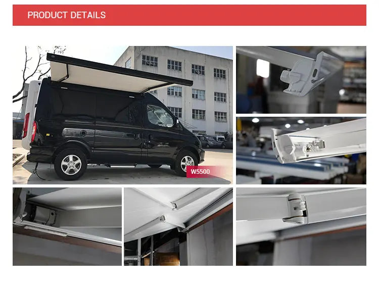Caravan Accessories Full Cassette Side Awning for Motorhome Van Awning RV Accessories
