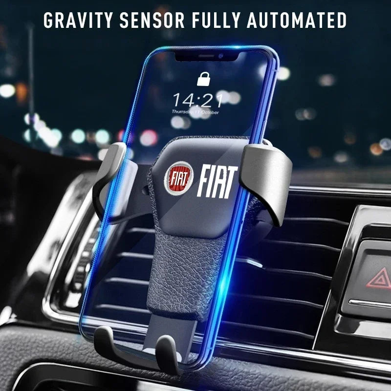 For FIAT 500 Abarth Doblo Tipo Panda Ducato Fiorino Grande Punto 500c Gravity Car Phone Holder Air Vent GPS Stand Accessories
