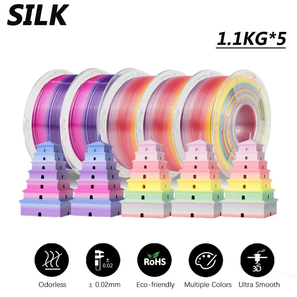 JAYO 3D PLA / SILK / PLA META / PETG / PLAMatte / ABS / High Speed PLA/ PLA PLUS 3D Filament 1.75mm Printer Filament 1.1KG/Roll