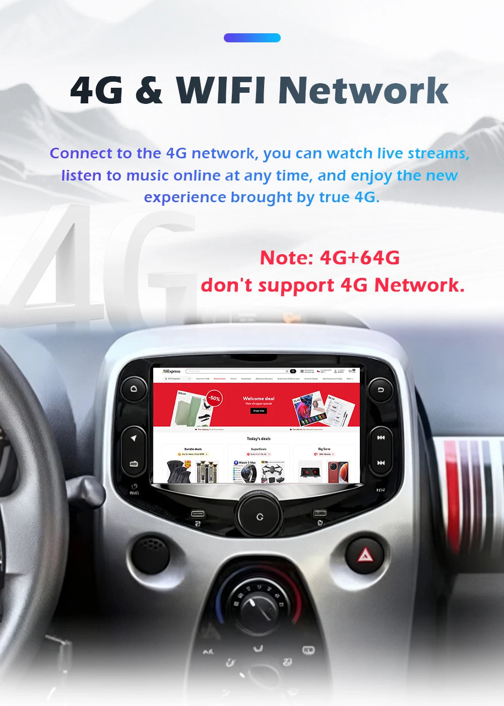 Car intelligent system For FIAT 500 2016-2019 Android 16 Navigation GPS Wireless CarPlay Car Multimedia Screen Head Unit Wifi BT