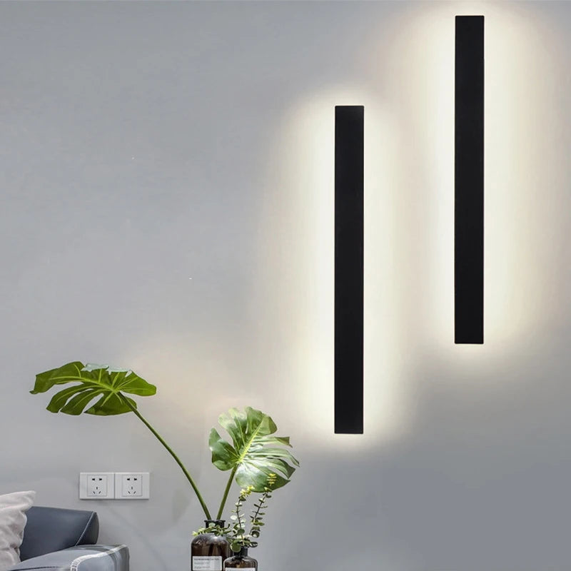 Modern Led Line Wall Light 40CM 15W AC220V Bedside Living Room Background Corridor Stair Porch Long Strip Sconce Lamp Home Decor