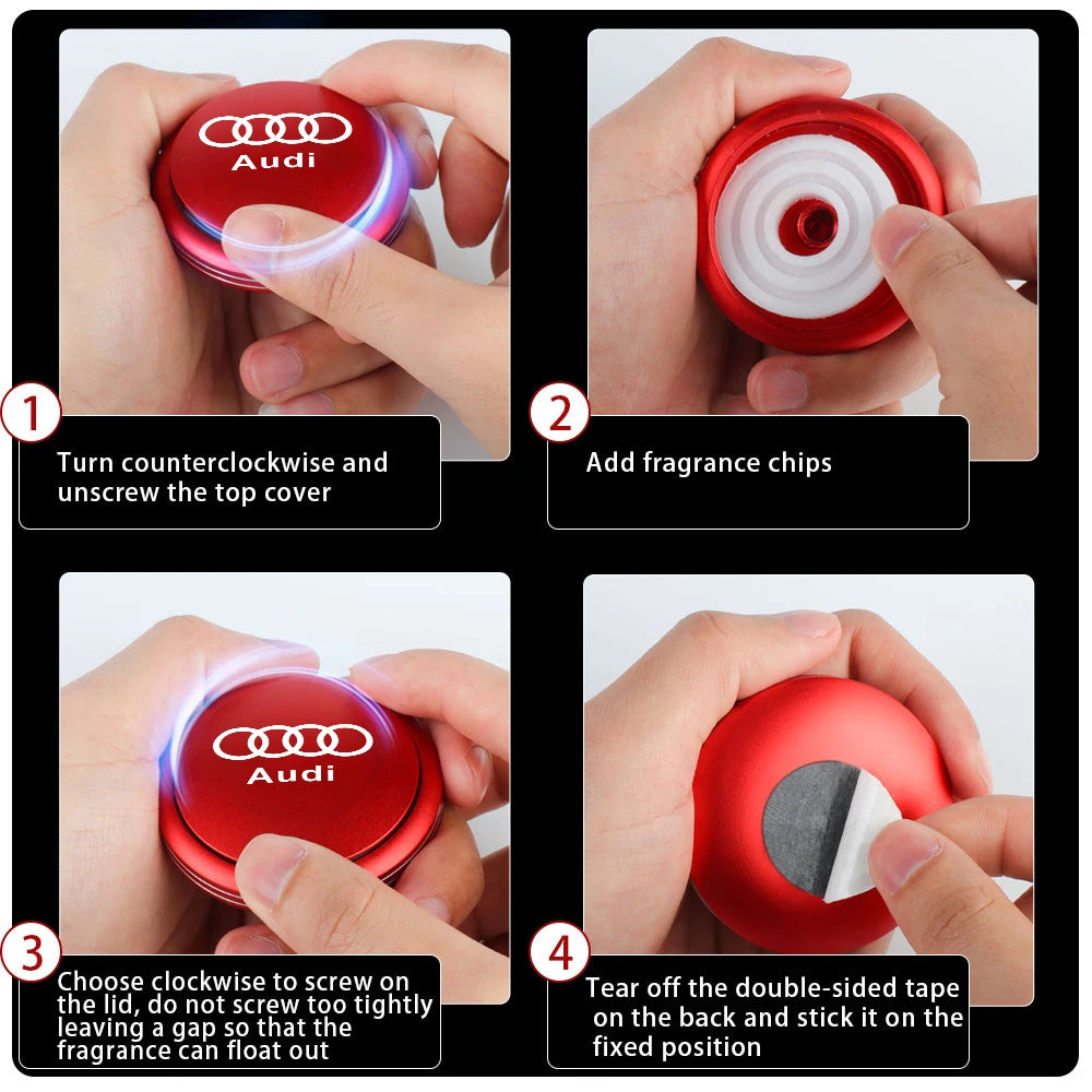 Car Air Freshener Solid Ointment Aromatherapy for Audi Sline RS A3 A4 A5 A6 A7 Q3 Q5 Q7 S3 S4 S6 S7 RS3 RS4 Quattro Accessories