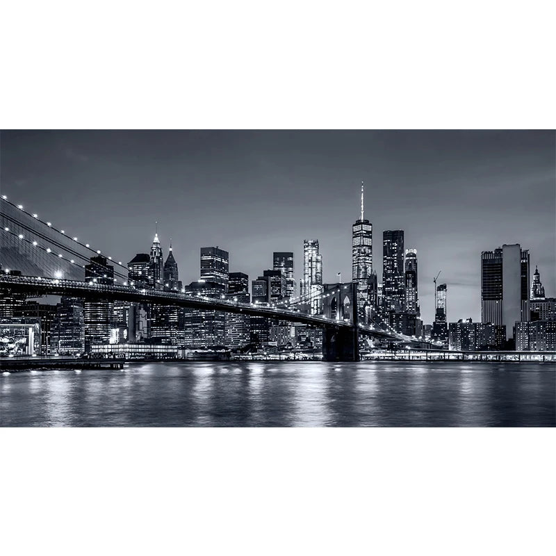 Los Angeles Cityscape New York Manhattan City Skyline Poster Print Canvas Painting Wall Art Architectural Home Decor Mural