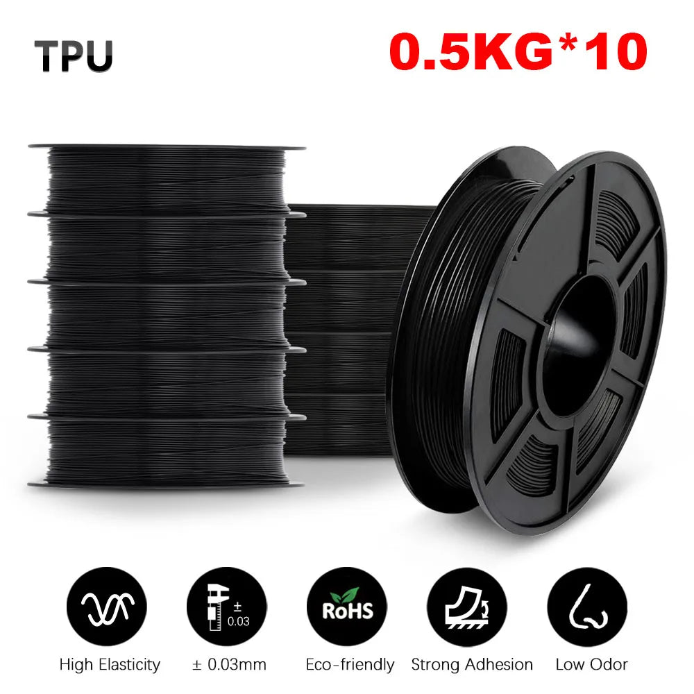 SUNLU 3D Filament PLA/PLA META/PETG/ABS/TPU/PLA MATTE/PLA PLUS 1.75mm 10Roll 1KG/0.5KG 3D Printer Filament for 3D Printer