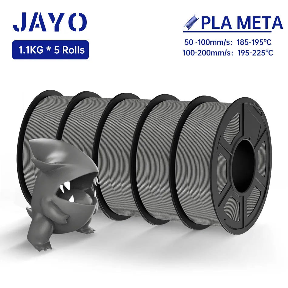 JAYO PLA / PLA Plus/ SILK PLA / PLAMeta/TPU SILK/ABS / PETG 3D Filament 1.75mm 0.65/1.1KG 3D Printer Filament PLA Rainbow 5Roll