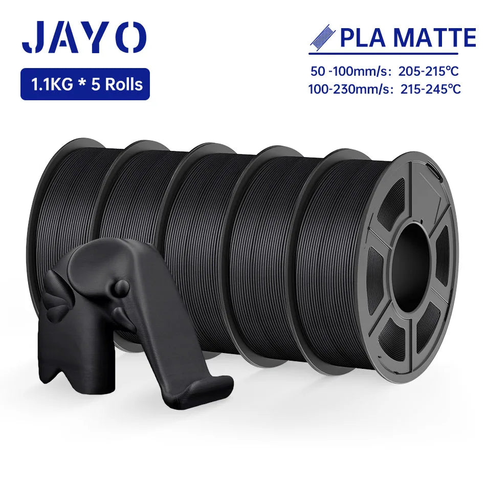 JAYO PLA / PLA Plus/ SILK PLA / PLAMeta/TPU SILK/ABS / PETG 3D Filament 1.75mm 0.65/1.1KG 3D Printer Filament PLA Rainbow 5Roll