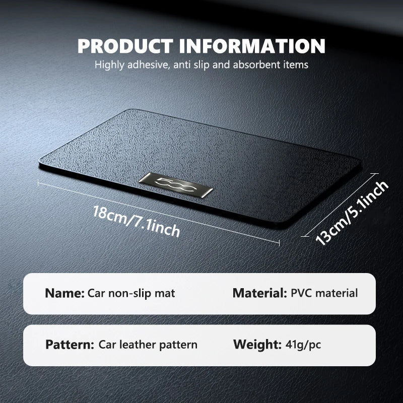 For Fiat Car Dashboard Sticky Pad Non-slip Mat Phone Holder Waterproof Pads FR Abarth 500 Tipo FR Palio Bravo Pondo Doblo Tipo