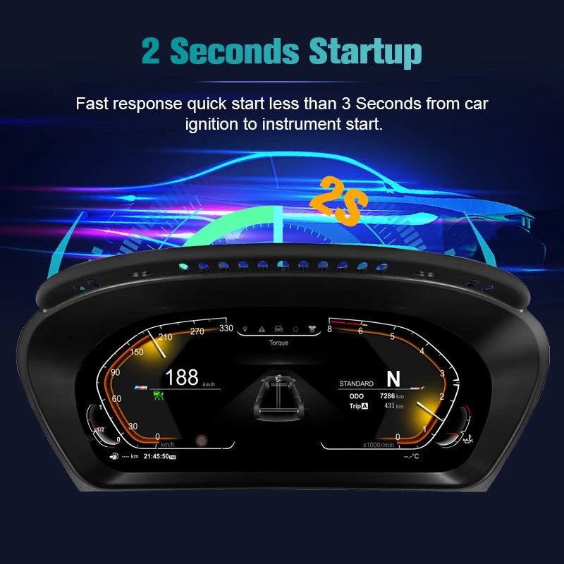 Byseven For BMW X5 E70/BMW X6 E71 (2006-2013) CCC/CIC 12.3inch LCD instrument panel digital instrument panel