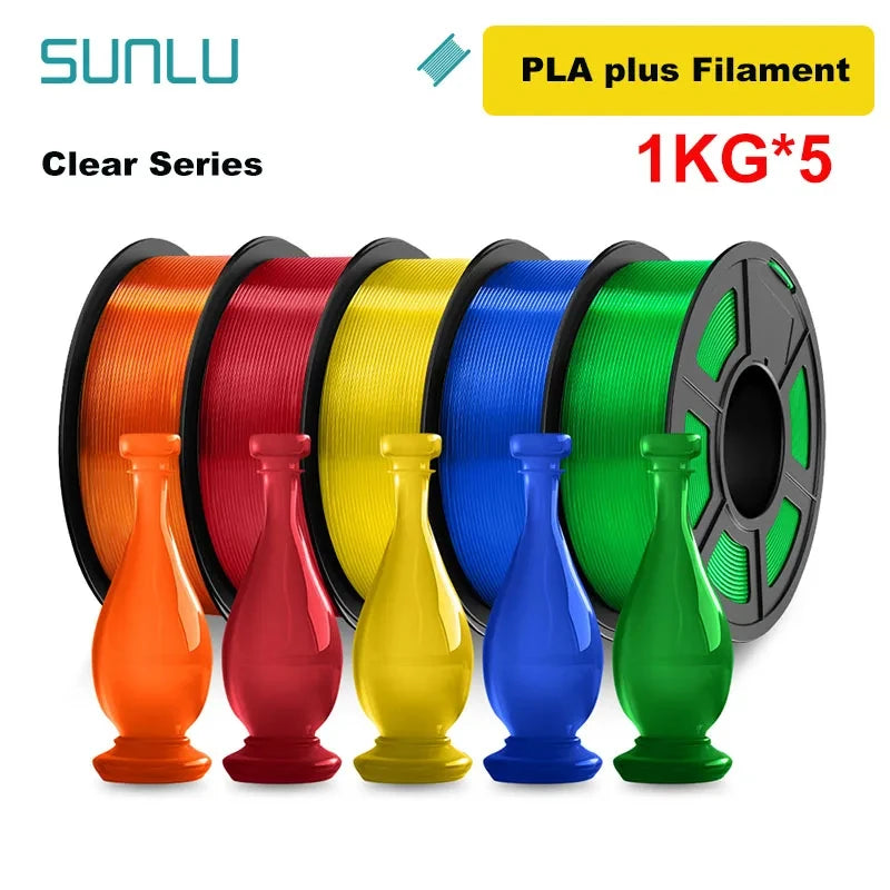 SUNLU PLA/PLA+/PETG/SILK/PLA Matte/ PLA Meta Filament 5KG 1KG/ Roll 1.75mm +/-0.02MM 3D Printer Filament Neatly Wound Filament