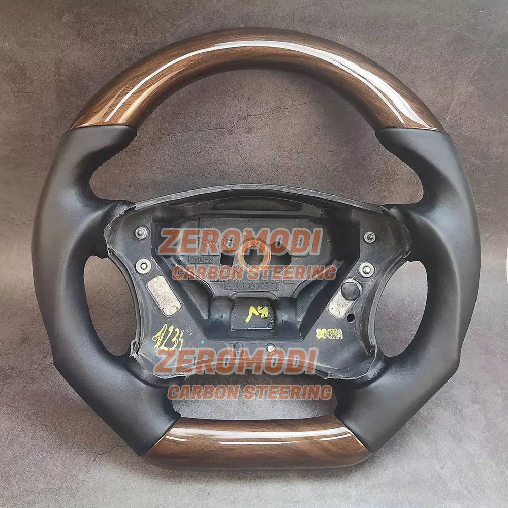 Steering Wheel 2001 2002 2003-2007 For Mercedes W203 C Class AMG Gray Walnut Veneer