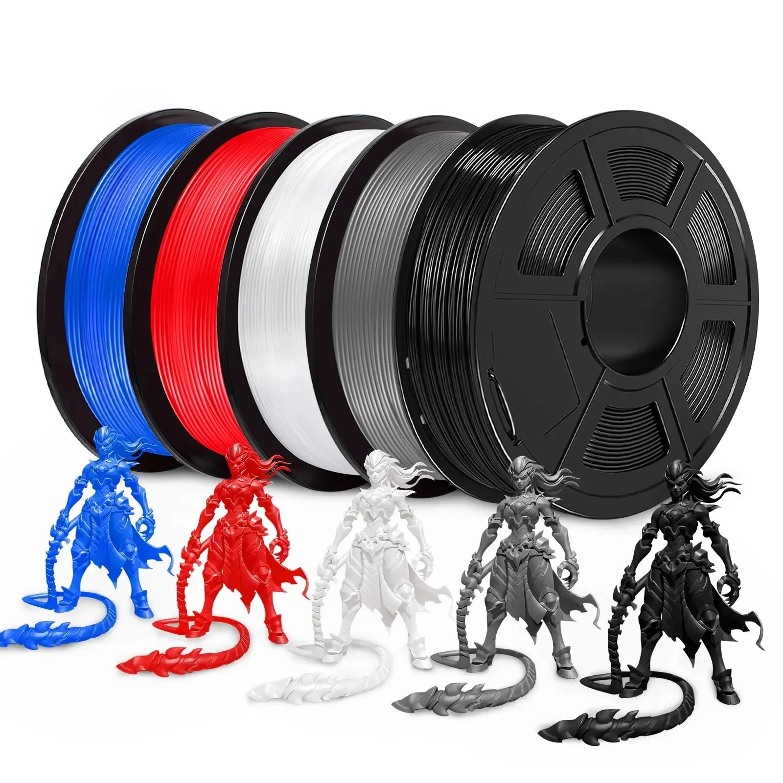 SUNLU PLA/PLA+/PETG/SILK/PLA Matte/ PLA Meta Filament 5KG 1KG/ Roll 1.75mm +/-0.02MM 3D Printer Filament Neatly Wound Filament