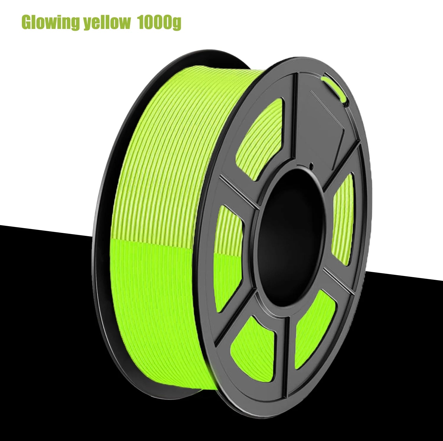 Glow in Dark PLA ,  Luminous PLA 3D Printer Filament 1.75mm, Dimensional Accuracy +/- 0.02mm. (Glowing Blue/Green/Red/Yellow)