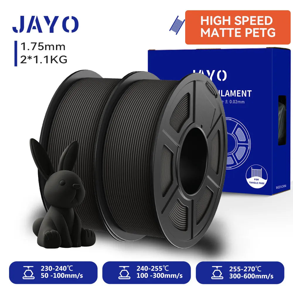 JAYO 3D PETG/ High Speed Matte PETG / PLA Classic/PLA/PLA+/HS PLA/PLA Matte/PLA Meta Printer Filament 1.75mm 3D Printer Filament