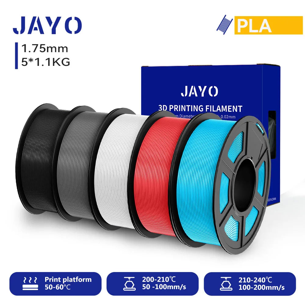 JAYO 3D PLA / SILK / PLA META / PETG / PLAMatte / ABS / High Speed PLA/ PLA PLUS 3D Filament 1.75mm Printer Filament 1.1KG/Roll