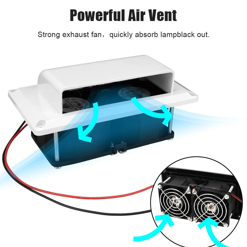 Car Accessories 12V 25W Caravan Side Air Vent Ventilation Exhaust Fan for Camper Trailer Motorhome Boat Marine Yacht