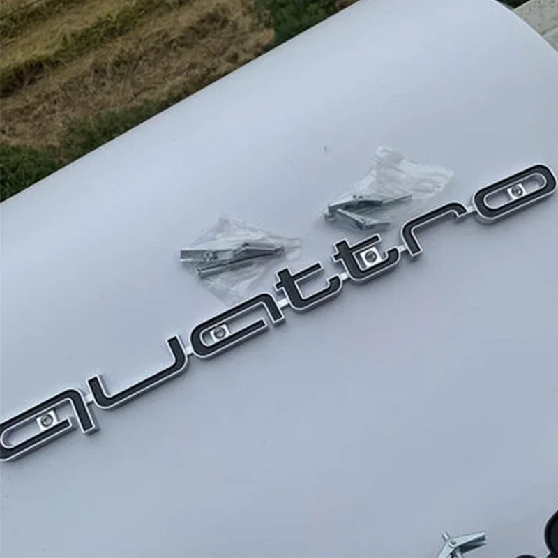 for Audi ABS Car Accessories Quattro Logo RS3 RS5 A6 RS4 RS6 A7 A8 Q3 Q5 RS7 A3 A4 A5 Q7 S3 S7 Front Grille Emblem Badge Styling