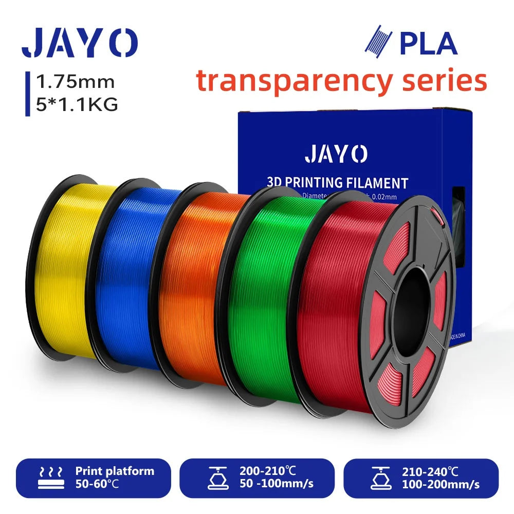 JAYO 3D PLA / SILK / PLA META / PETG / PLAMatte / ABS / High Speed PLA/ PLA PLUS 3D Filament 1.75mm Printer Filament 1.1KG/Roll