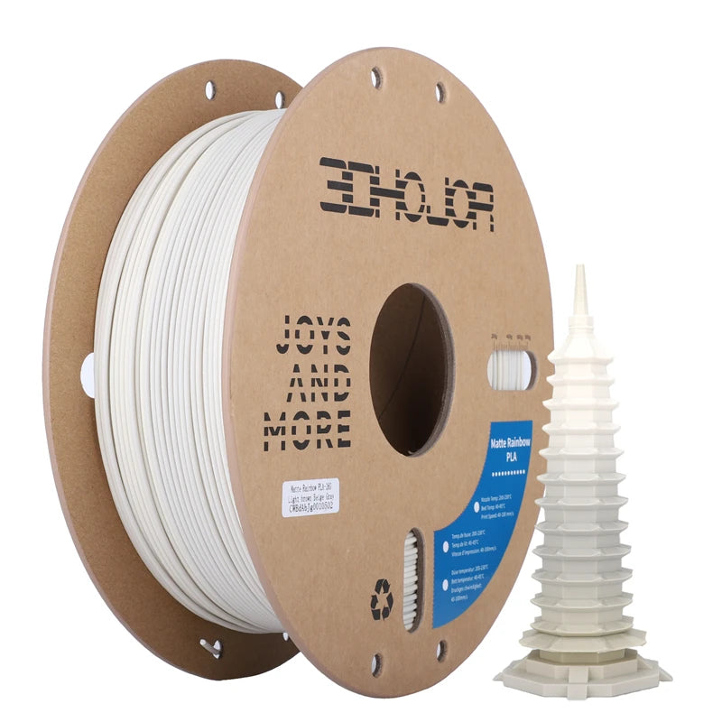 3DHOJOR PLA 3D Printer Filaments 1KG 1.75MM Matte PLA 3D Printing Material Upgraded Matte PLA Filament Multi-Color Filamento PLA