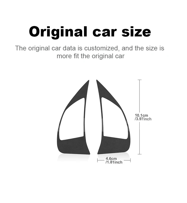 Italian Top Suede Sticker For Fiat 500 2008-15 For Abarth 595 2012-15 steering wheel button frame turn fur interior Accessories