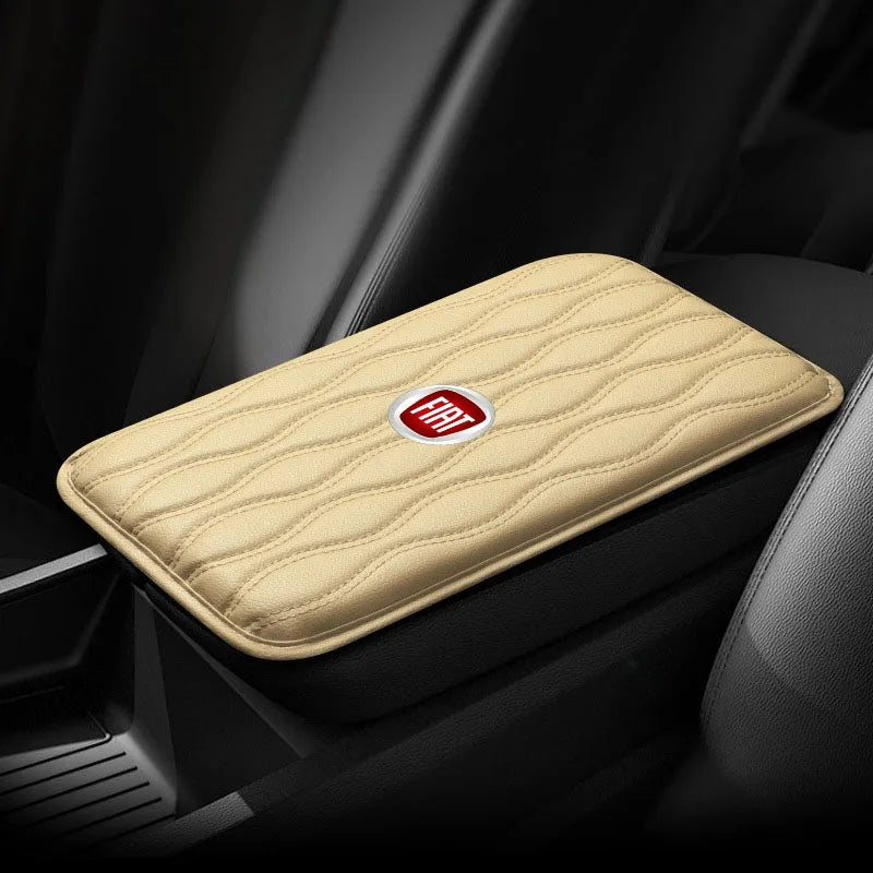 Car Armrest Mat Center Console Leather Protection Cushion For Fiat Ducato Abarth Tipo Panda Bravo Doblo Stilo 500 124 125