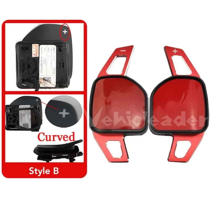 For Audi A3 8P 8V A4 B8 A5 A6 C7 A7 A8 Q3 Q5 Q7 S3 S5 S6 S7 SQ5 TT DSG Car Steering Wheel Shift Paddles Extension Shift Sticker