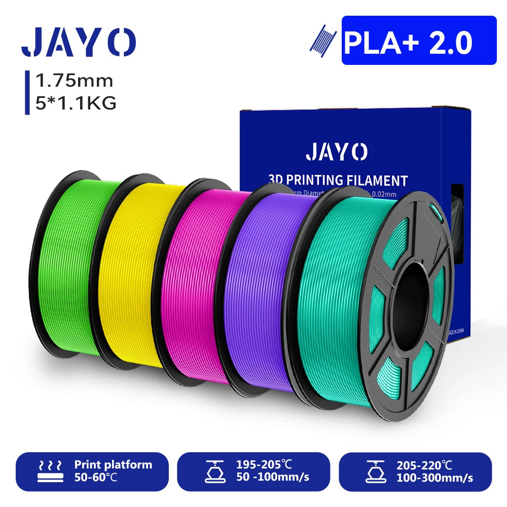 JAYO 3D PLA / SILK / PLA META / PETG / PLAMatte / ABS / High Speed PLA/ PLA PLUS 3D Filament 1.75mm Printer Filament 1.1KG/Roll