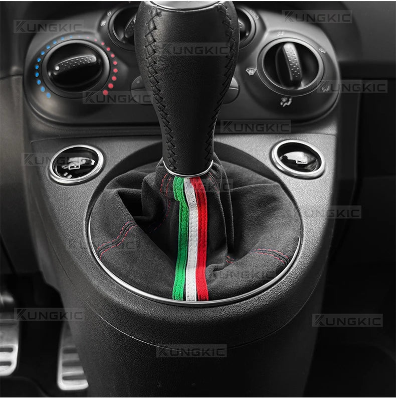 For Abarth 595 695 2016 2017 2018 2019 2020 2021 2022 2023 2024 Fiat 500 2011-2024 Manual Shifter Suede Gear Shift Boot Cover