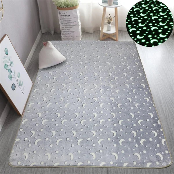 Unique Area Rugs Glow in The Dark Rug Luminous Carpet for Kids Bedroom Modern Indoor Rugs for Children Dorm Home Decor Carpets