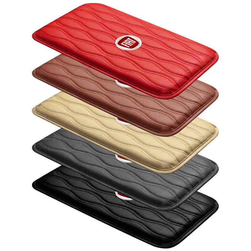 Car Armrest Mat Center Console Leather Protection Cushion For Fiat Ducato Abarth Tipo Panda Bravo Doblo Stilo 500 124 125