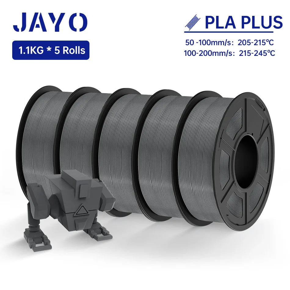 JAYO PLA / PLA Plus/ SILK PLA / PLAMeta/TPU SILK/ABS / PETG 3D Filament 1.75mm 0.65/1.1KG 3D Printer Filament PLA Rainbow 5Roll
