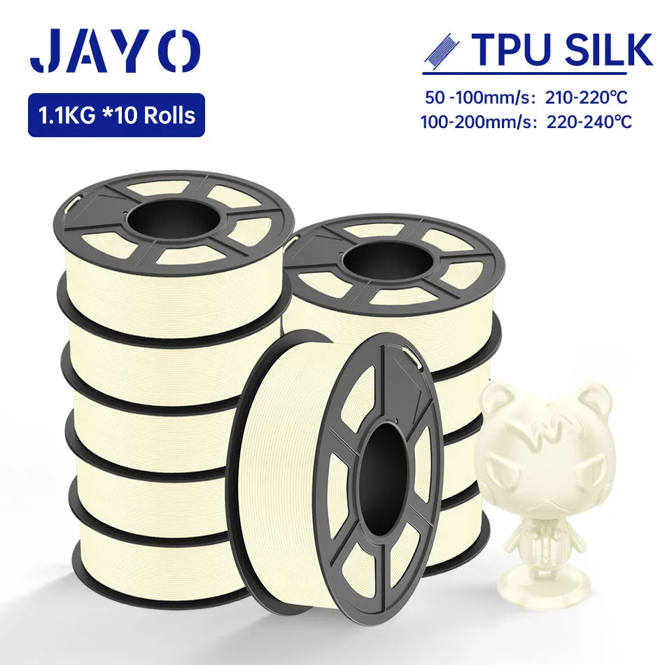 JAYO 3d Filament petg/ pla plus/ pla/PLAMeta /SILK PLA+ 1.75MM PLA 3D Filament for FDM 3D Printer TPU SILK 3D Printing Materials