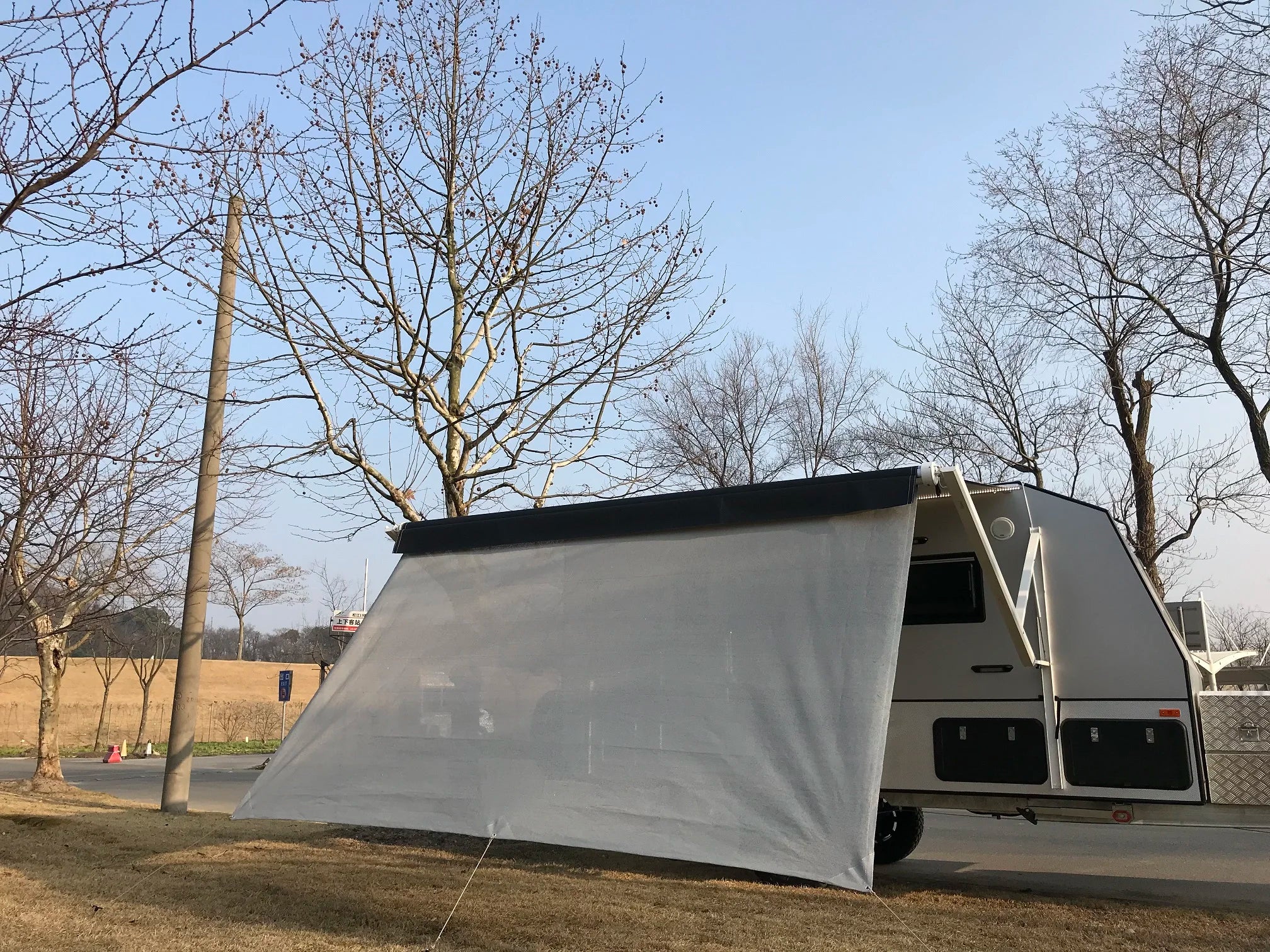 Caravan Accessories Full Cassette Side Awning for Motorhome Van Awning RV Accessories