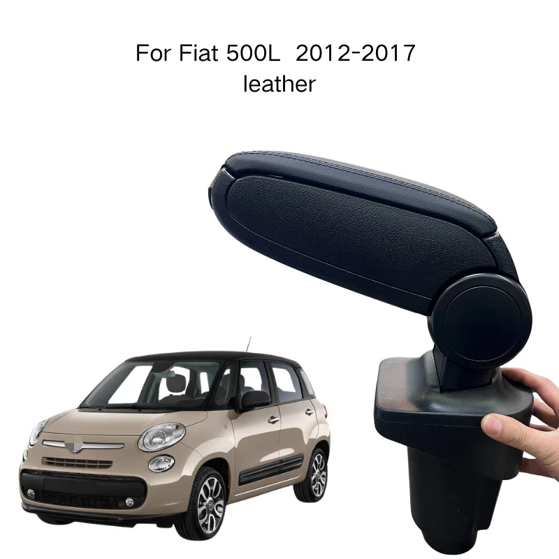 Armrest For Fiat 500L  2012-2017 Leather Custom Fit Center Console Storage Box Vehicle Accessories Comfortable Driving Premium