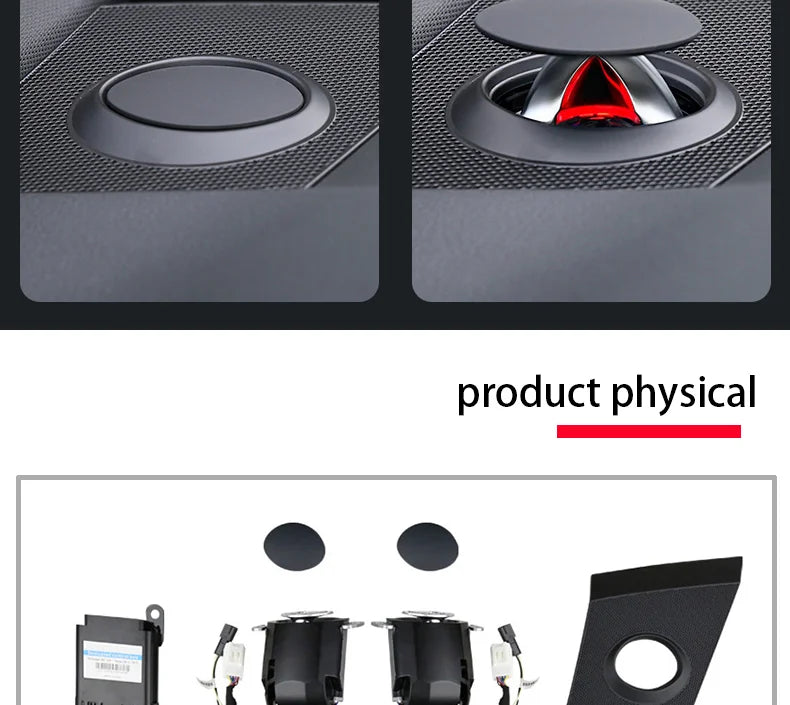 LED Lift Audio Speaker For Audi A6 C8 C7 A4 B9 RS5 RS4 Q5 Q7 A7 Tweeter With Ambient Light Upgrade Center Dashboard Lifting