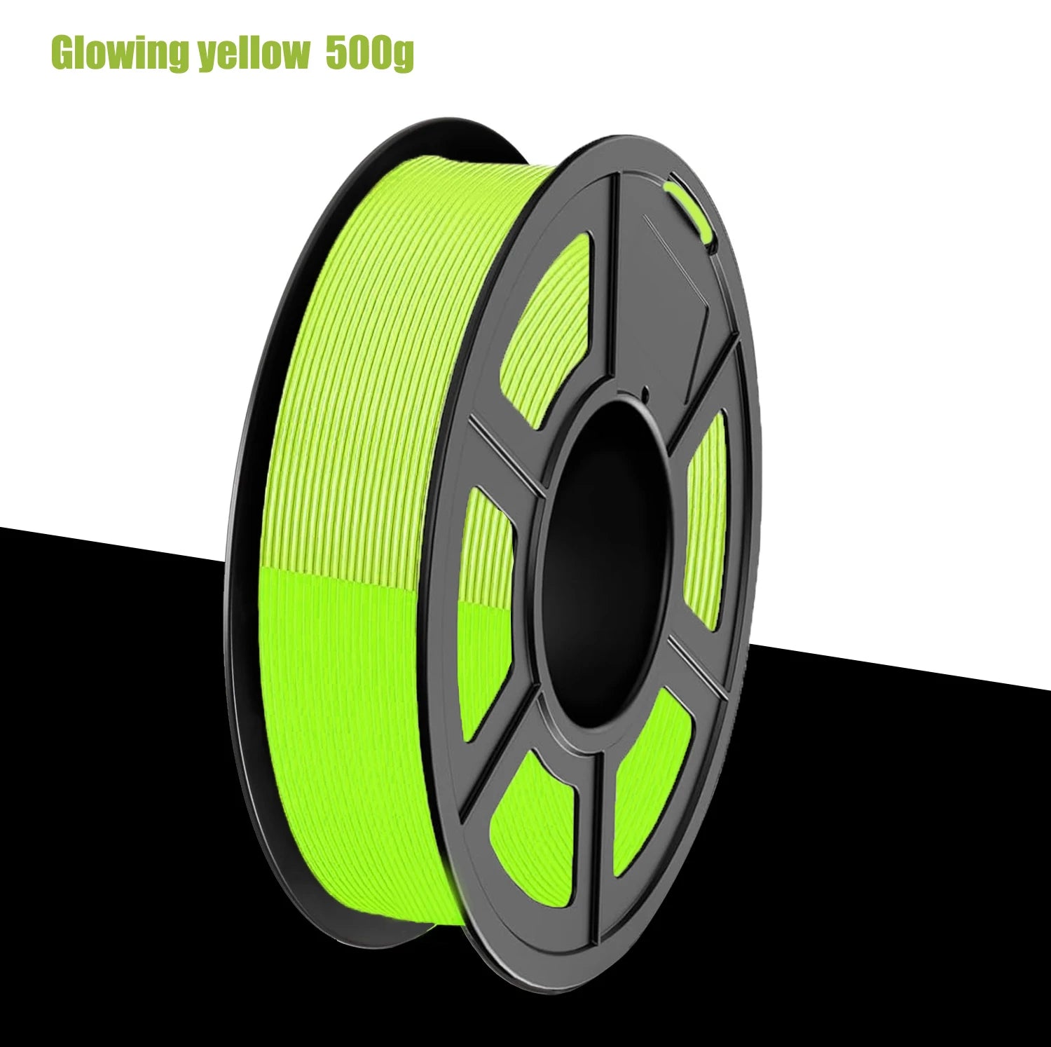 Glow in Dark PLA ,  Luminous PLA 3D Printer Filament 1.75mm, Dimensional Accuracy +/- 0.02mm. (Glowing Blue/Green/Red/Yellow)