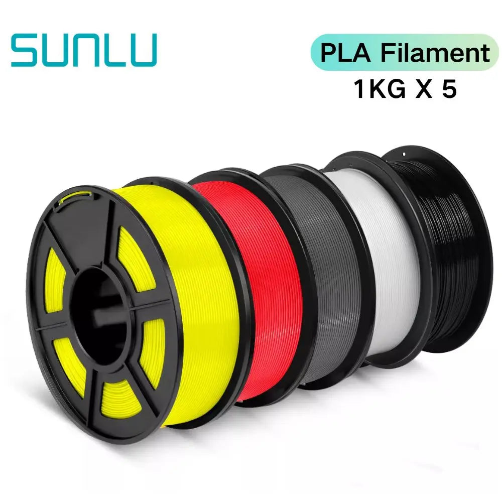 SUNLU PLA/PLA+/PETG/SILK/PLA Matte/ PLA Meta Filament 5KG 1KG/ Roll 1.75mm +/-0.02MM 3D Printer Filament Neatly Wound Filament