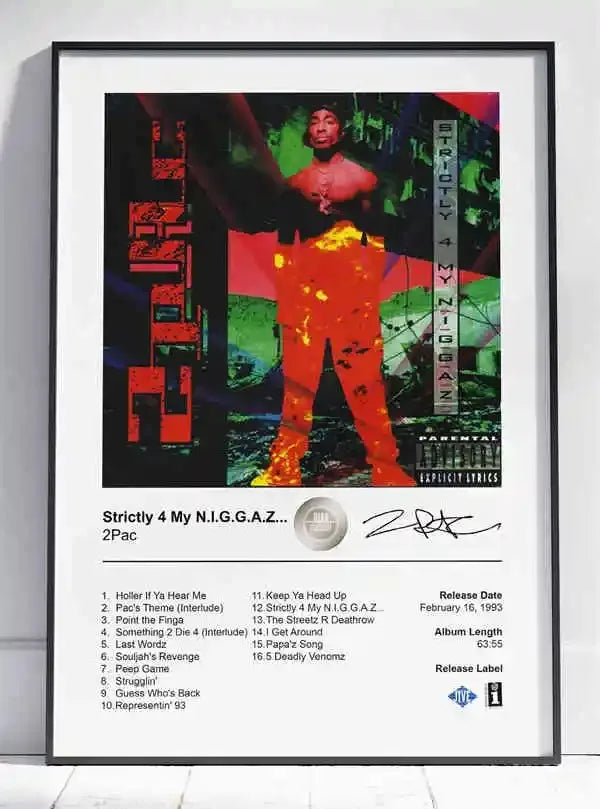 Black and White Pop Hip Hop Rapper 2PAC Posters Tupac Music Album Cover Aesthetic for Room Canvas Painting Art Wall Home Decor