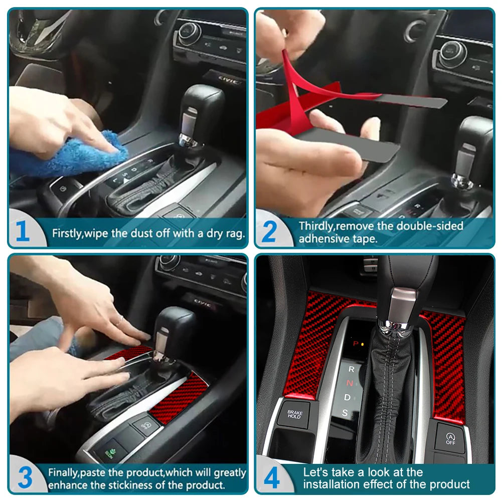 Car Interior Accessories For Dodge Charger 2011 2012 2013 2014 Carbon Fiber Decorative Stickers Dashboard Speedometer Cover Trim