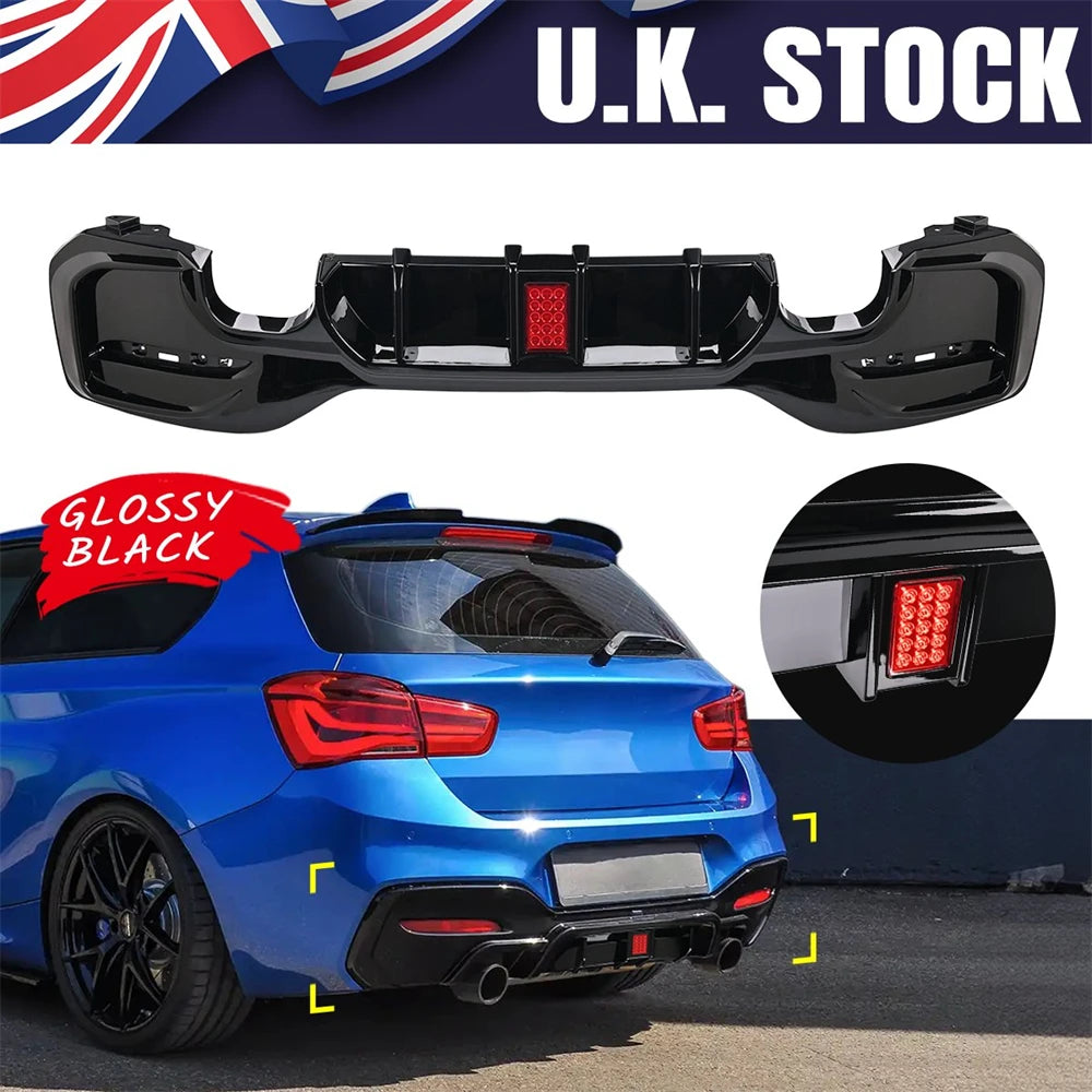 Rear Bumper Lip Diffuser With LED Rear Spoiler For BMW 1er M Sport F20 F21 M135i M140i Fits BMW BMW E92 E93 335I Accessories HOT