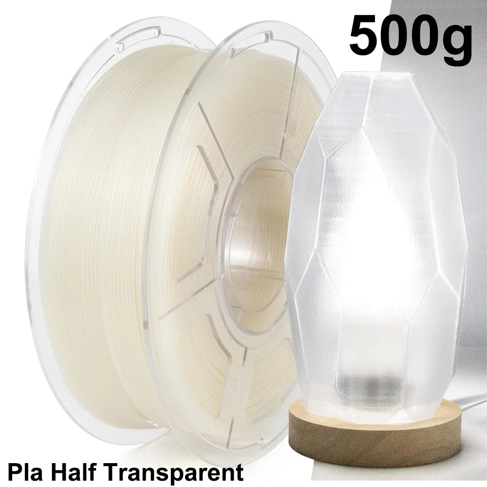 Pla Half Transparent 3D Printer Filament 250g 500g 1Kg 1.75mm Pla Half Transparent Material 3D Printer Materials Consumables
