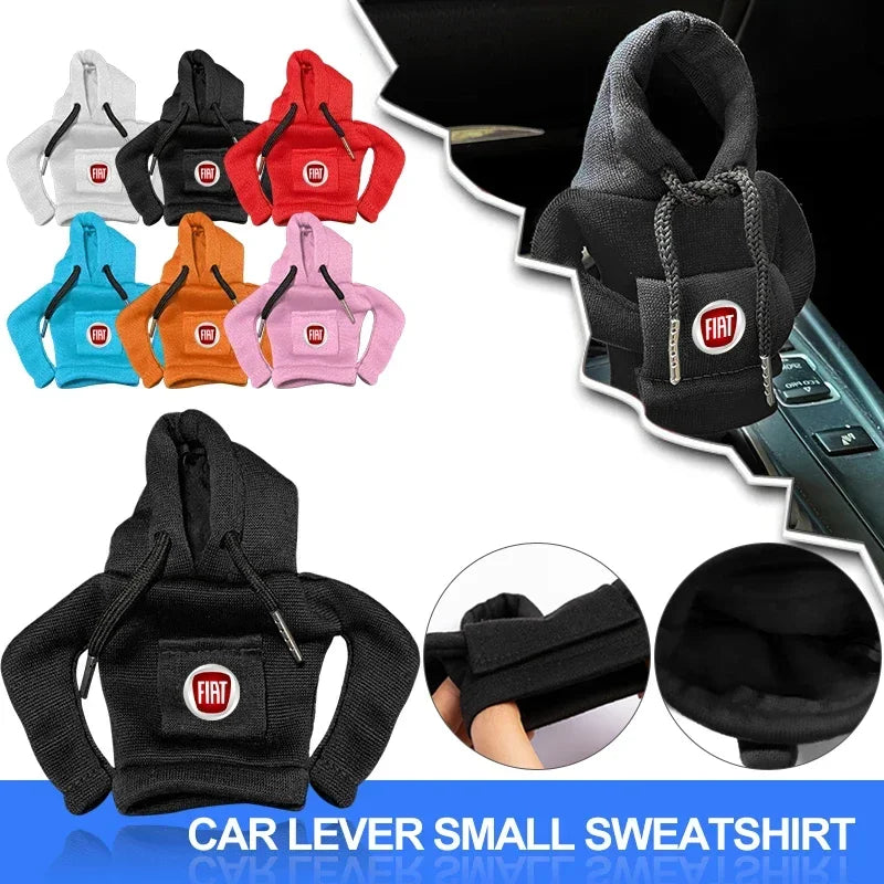 Car Gear Shift Lever Knob Sweatshirt Cover Auto Shift Cover For Fiat Abarth 500 595 124 Becquet Fiat Punto Ducato Palio Grande