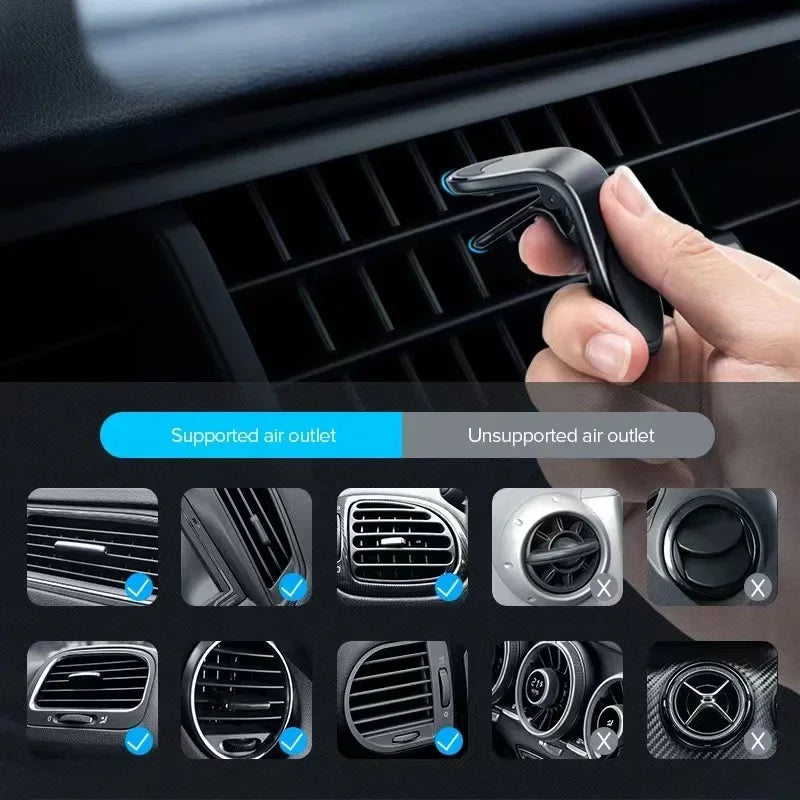 Magnetic Car Phone Holder Air Vent Clip Mount Mobile Cellphone GPS Support For FIAT 500 Grande Stilo Freemont Punto Astra Bravo