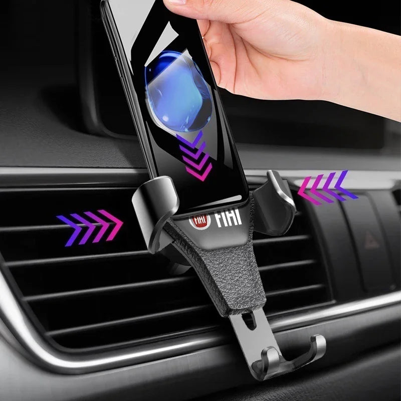 For FIAT 500 Abarth Doblo Tipo Panda Ducato Fiorino Grande Punto 500c Gravity Car Phone Holder Air Vent GPS Stand Accessories